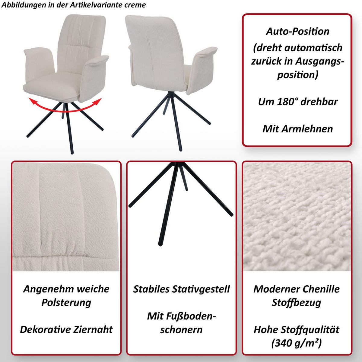 ESSZIMMERSTUHL Braun 6er-Set - Hellbraun/Braun, Textil (70/94/60cm) - MCW