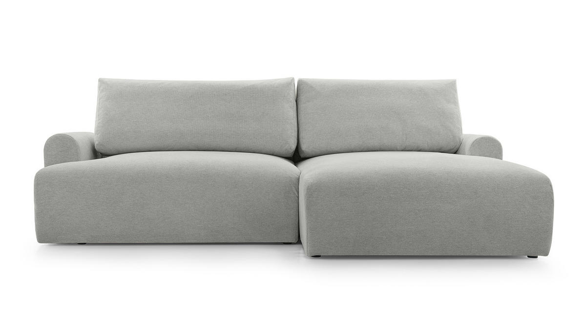 ECKSOFA mit Schlaffunktion Bordon, Hellgrau - Hellgrau, Textil (150/260cm) - Fedve