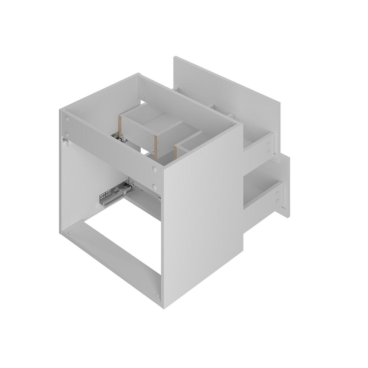 WASCHTISCHUNTERSCHRANK 140.6cm Izae Weiß - Weiß, Holzwerkstoff (140.6/52.2/46.5cm) - Petits-meubles