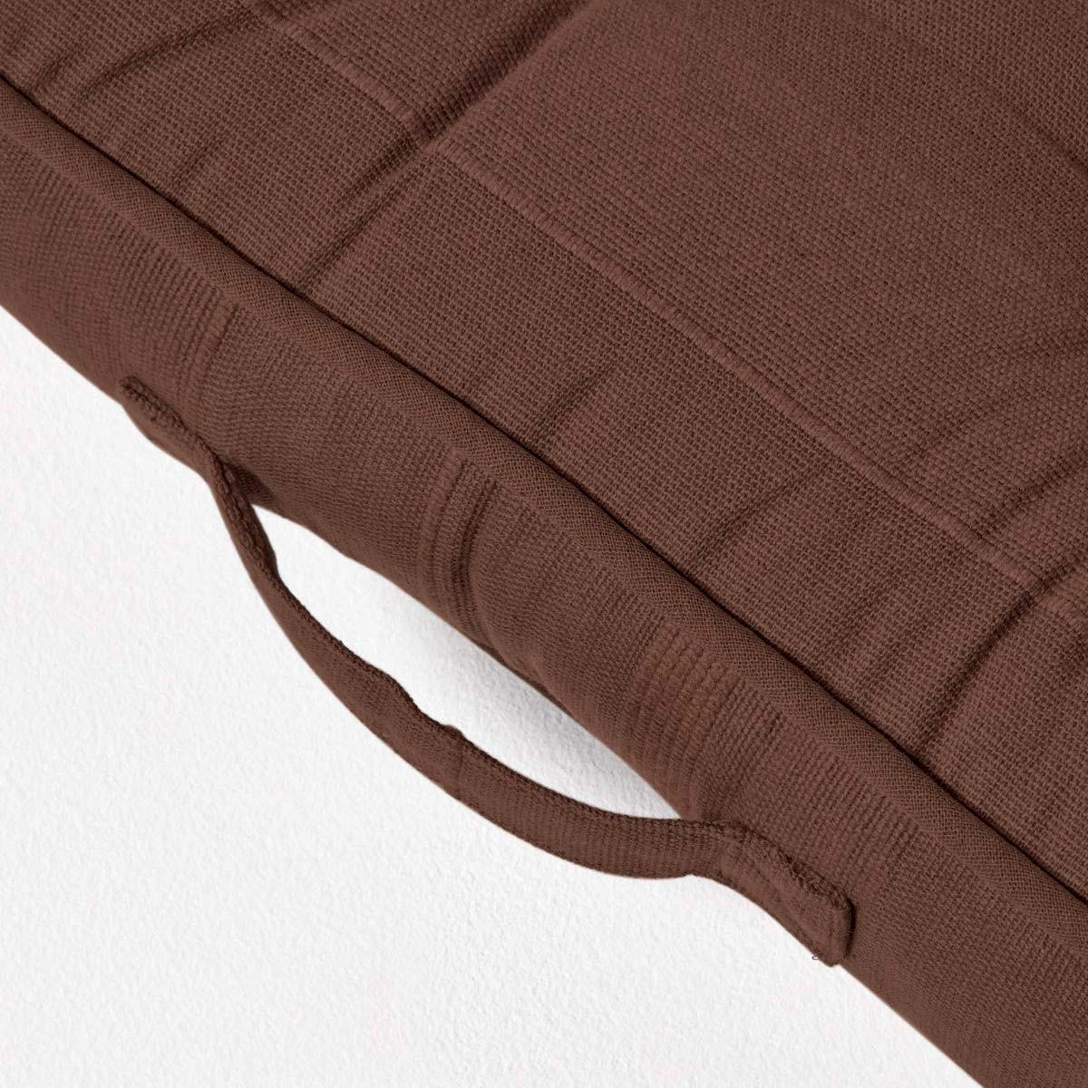 SITZKISSEN Rajput braun 40/40/8 cm - Braun, Textil (40/40/8cm) - Homescapes