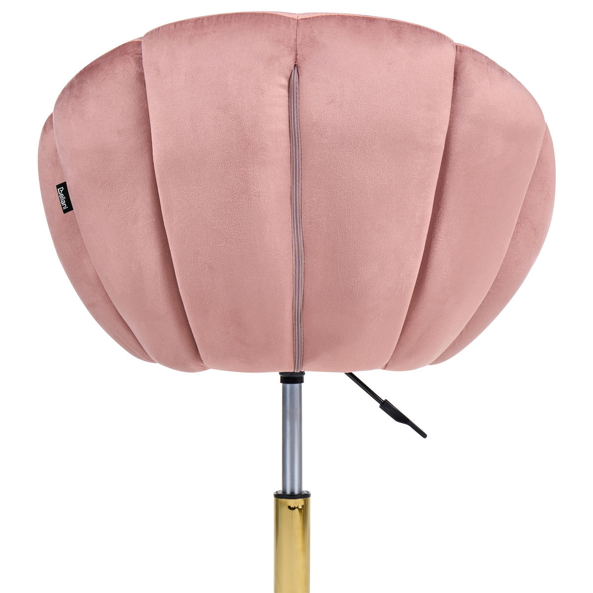 SCHREIBTISCHSTUHL Samtstoff Rosa Annabelle - Pink, Textil (66/81/39cm) - Beliani