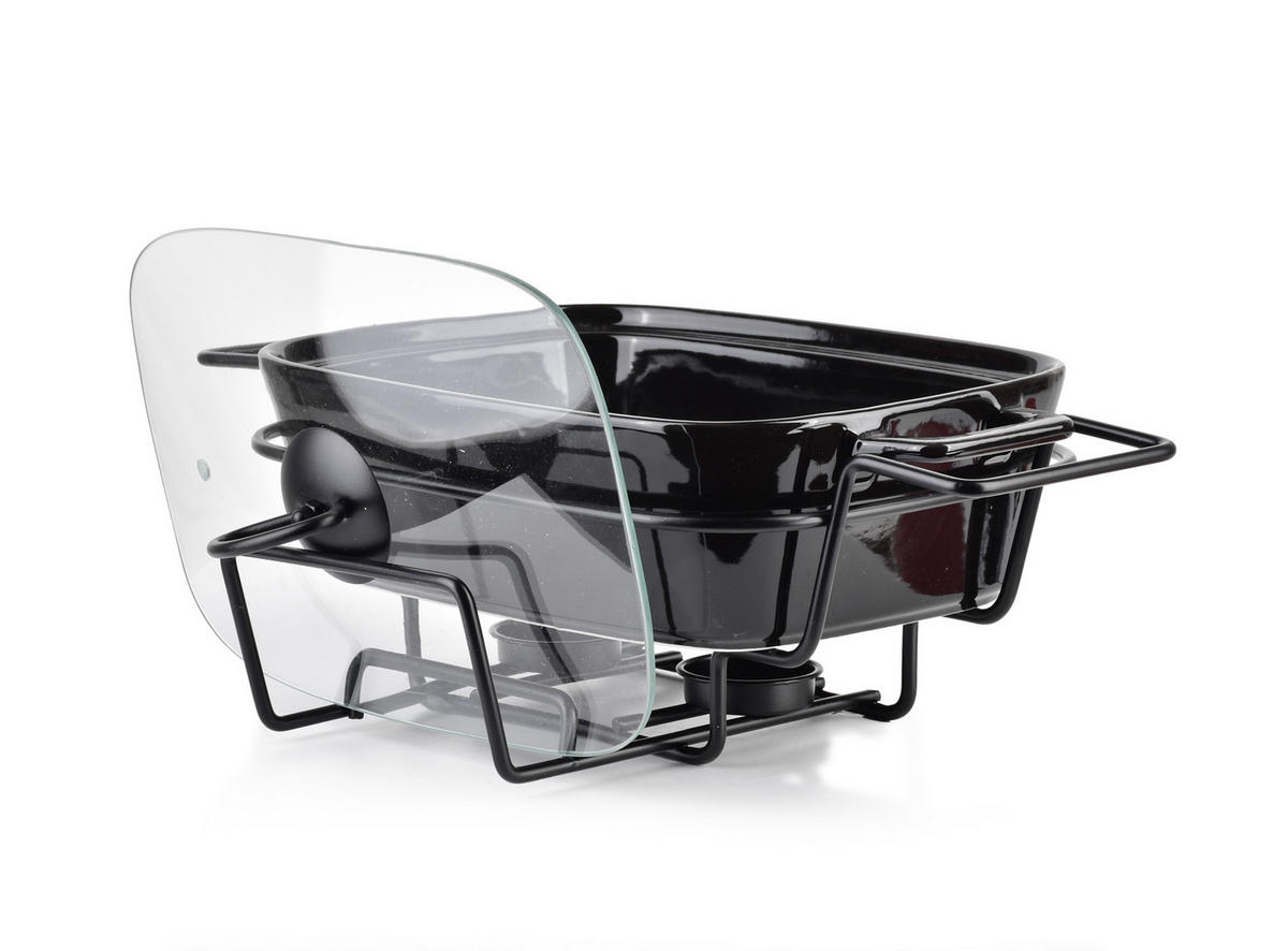 AUFLAUFFORM Modern Kitchen Schwarz 36/23/12 cm Keramik - Schwarz, Keramik (23/12/36cm) - Mondex
