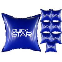 POOLKISSEN 8 Stück Eckig 120x120 cm Blau - Blau, Kunststoff (120/120cm) - QUICK STAR
