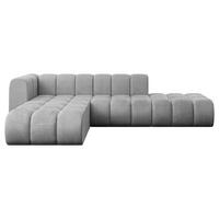 ECKSOFA modulares Sofa Zuvon-L1 - 296x177x70 cm Grau - Hellgrau, Holzwerkstoff/Textil (296/177cm) - ALTDECOR