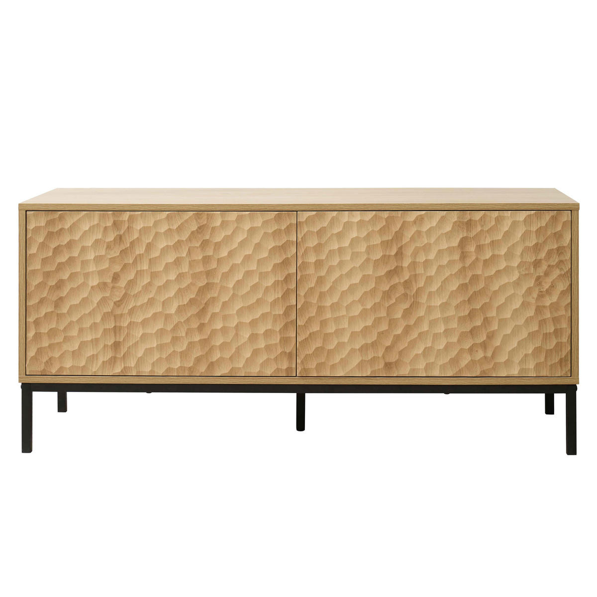 TV-SCHRANK, helles Holzeffekt - Beige, Holz (40/54/120cm) - Oviala