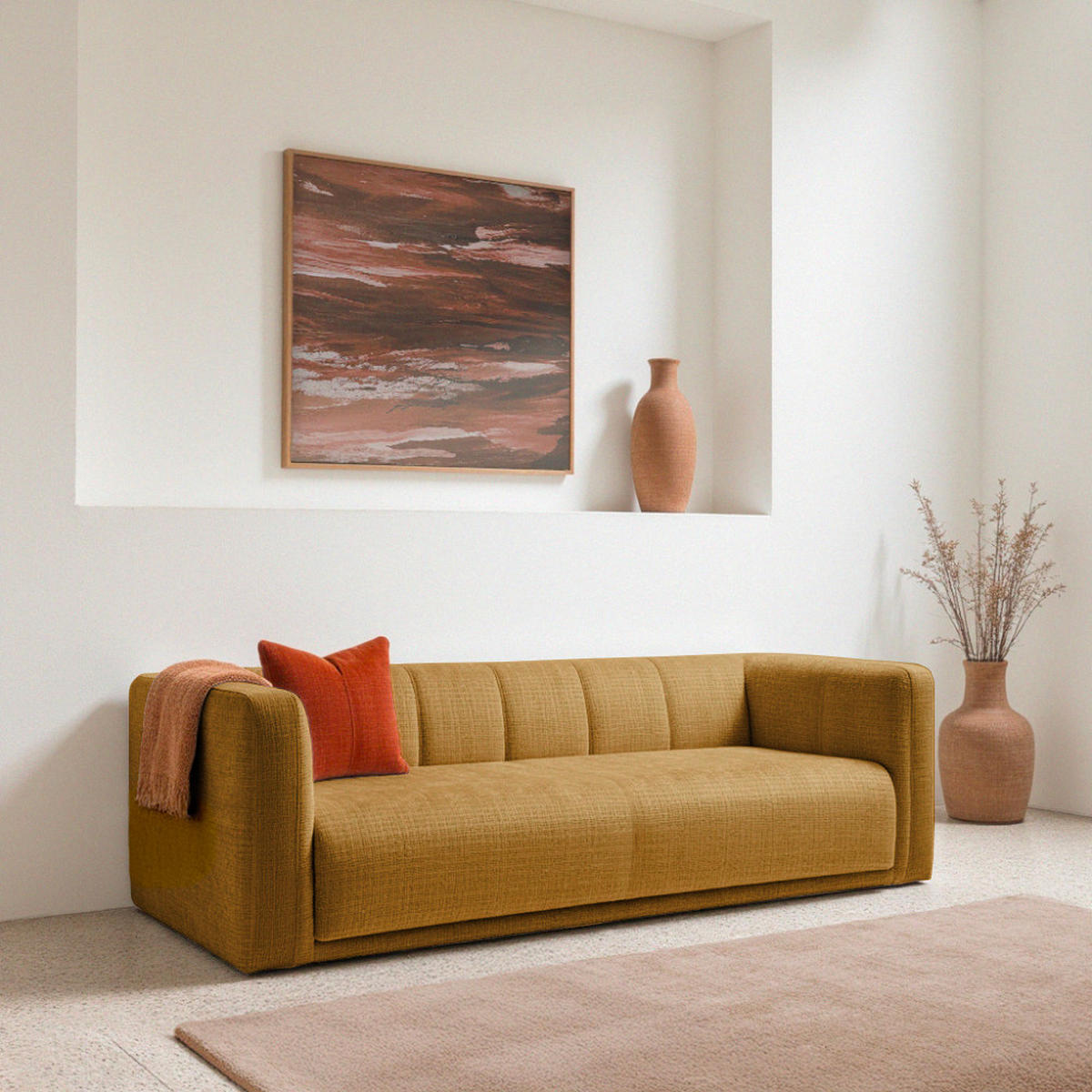 BETTSOFA - Bronze - Bronzefarben, Textil (233/73/95cm) - Drawer