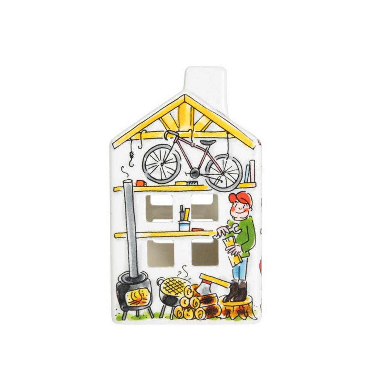 LICHTHAUS Vatertag Mancave in Bunt - 14,50cm - Multicolor, Keramik (8.5/14.5/8.3cm) - Blond Amsterdam