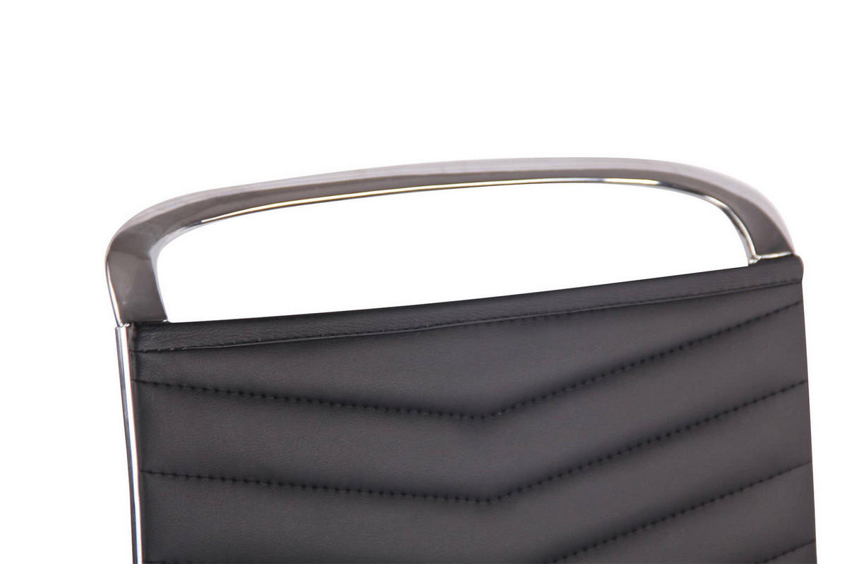 BÜROSTUHL Battle, Kunstleder Schwarz - Schwarz, Textil/Metall (57/120/65cm) - TPFLiving