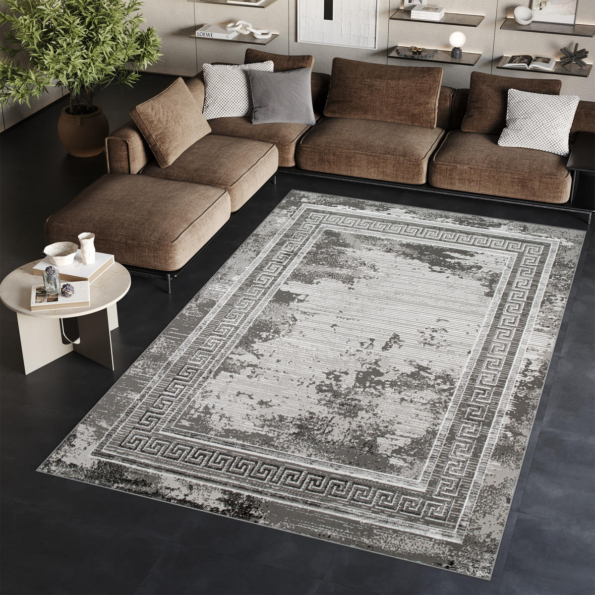TEPPICH ARES Grau Beige 180/250 cm - Beige/Grau, Kunststoff (180/250cm) - Tapiso