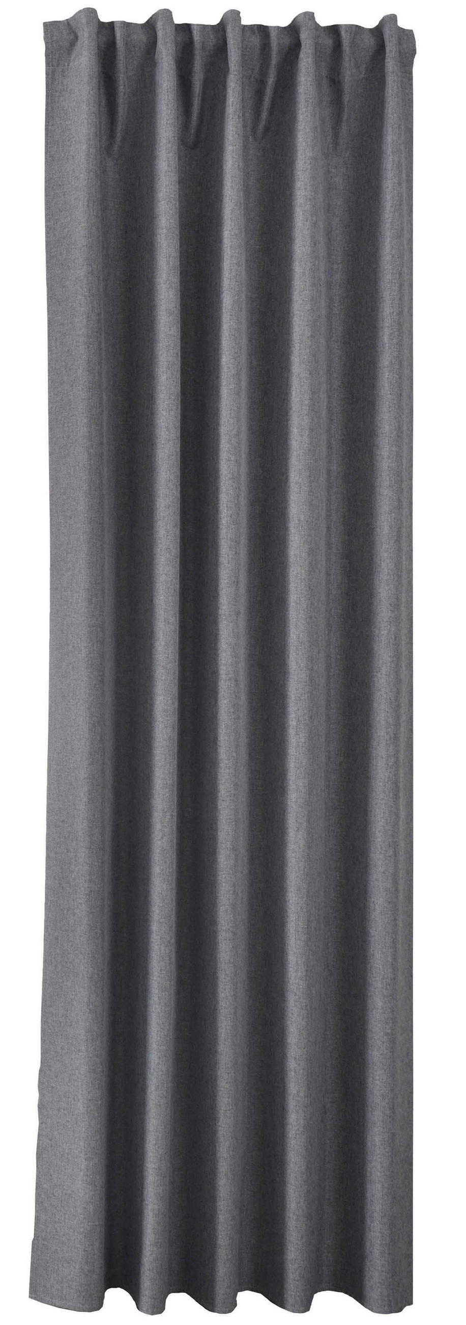 VORHANG BOSTON DARK HxB 245x140 cm Dunkelgrau - Dunkelgrau, Textil (140/245cm) - Gardinenbox