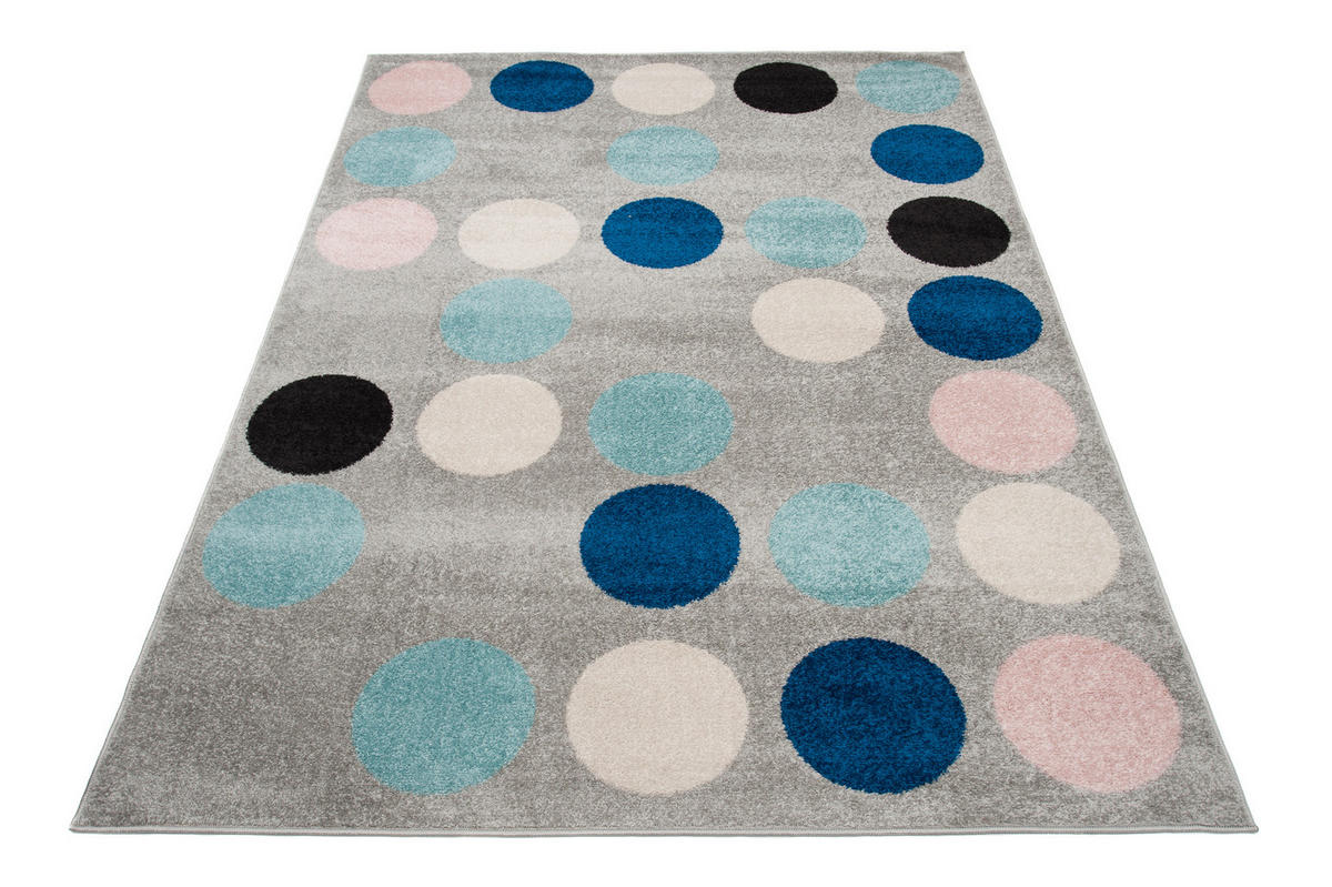 TEPPICH LAZUR Grau 120/170 cm - Blau/Hellgrau, Kunststoff (120/170cm) - Tapiso