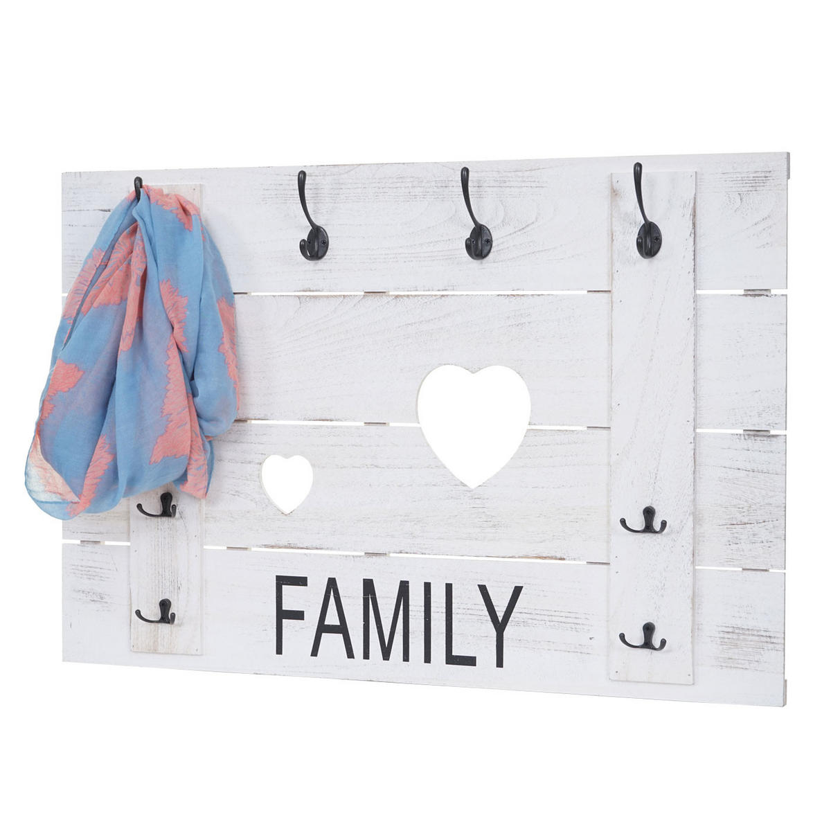 WANDGARDEROBE FAMILY SHABBY-LOOK Cremeweiß - Weiß, Holz (90/60/3cm) - MCW