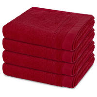 HANDTUCH Rubin 4er-Set - Rot, Textil (50/100cm) - Ross