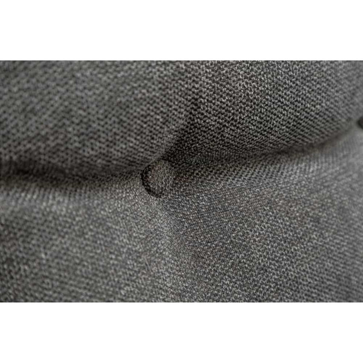 ARMLEHNSTUHL BIG GEORGE Samt, Strukturstoff Anthrazit - Anthrazit/Schwarz, Textil/Metall (58/90/68cm) - riess-ambiente