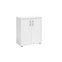AKTENSCHRANK Tiger Small 77x65x34 cm 2 Fächern & 2 Flügeltüren Weiß - Weiß, Holz (65/77/34cm) - PROREGAL
