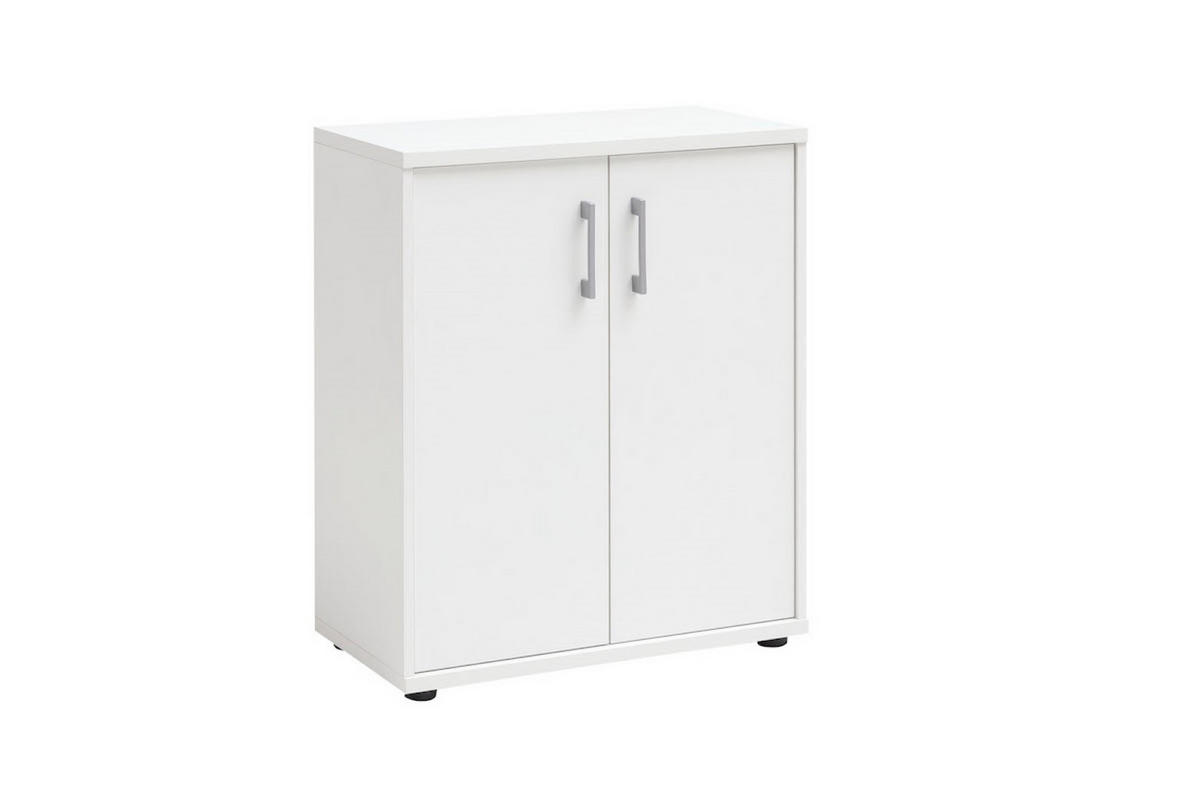 AKTENSCHRANK Tiger Small 77x65x34 cm 2 Fächern & 2 Flügeltüren Weiß - Weiß, Holz (65/77/34cm) - PROREGAL