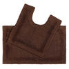 BADGARNITUR 2-tlg. Badematte & WC-Vorleger, 100% Baumwolle - Braun, Textil (80/50cm) - Homescapes
