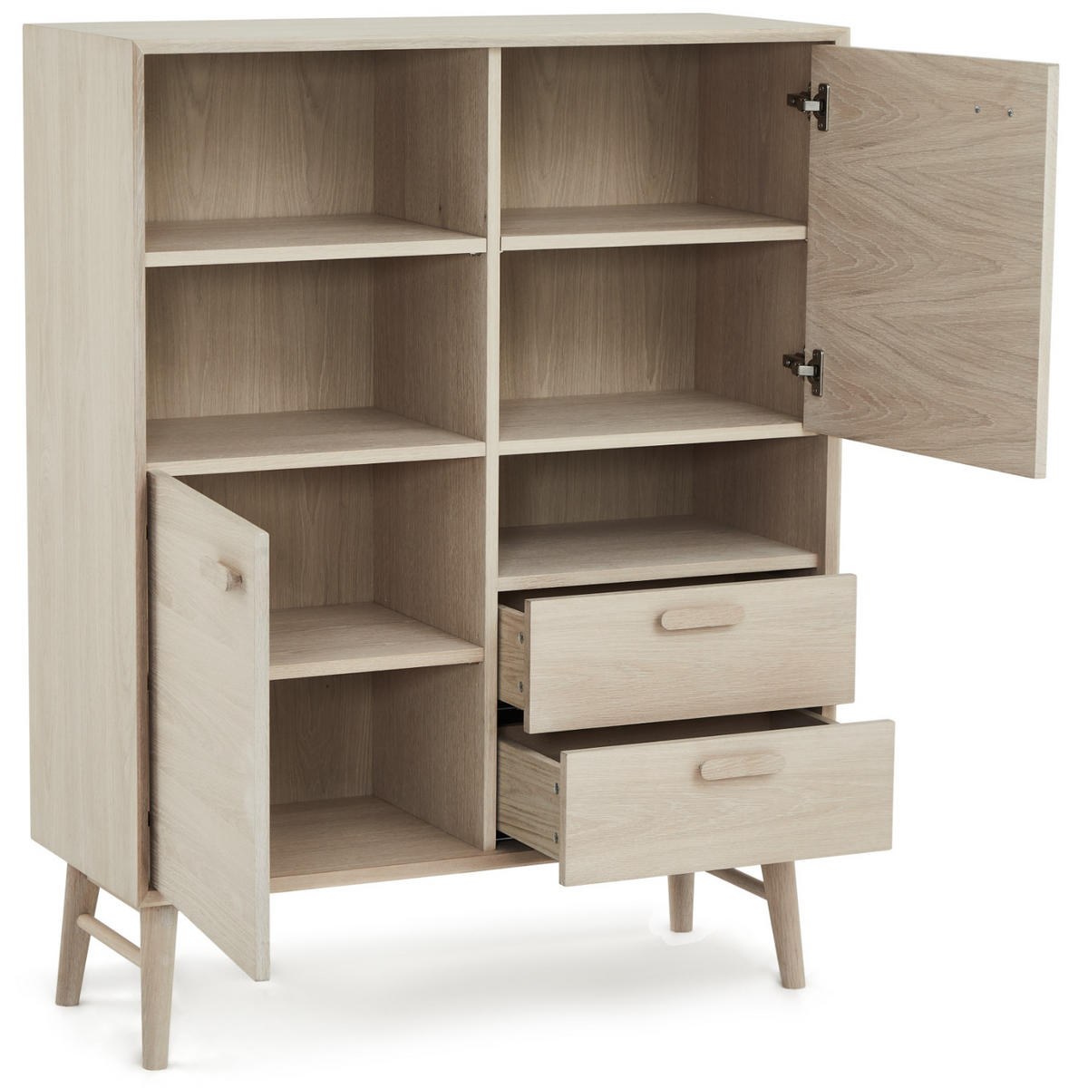HIGHBOARD Eiche massiv - Eichefarben, Holz/Holzwerkstoff (100/130/40cm) - Furnhouse