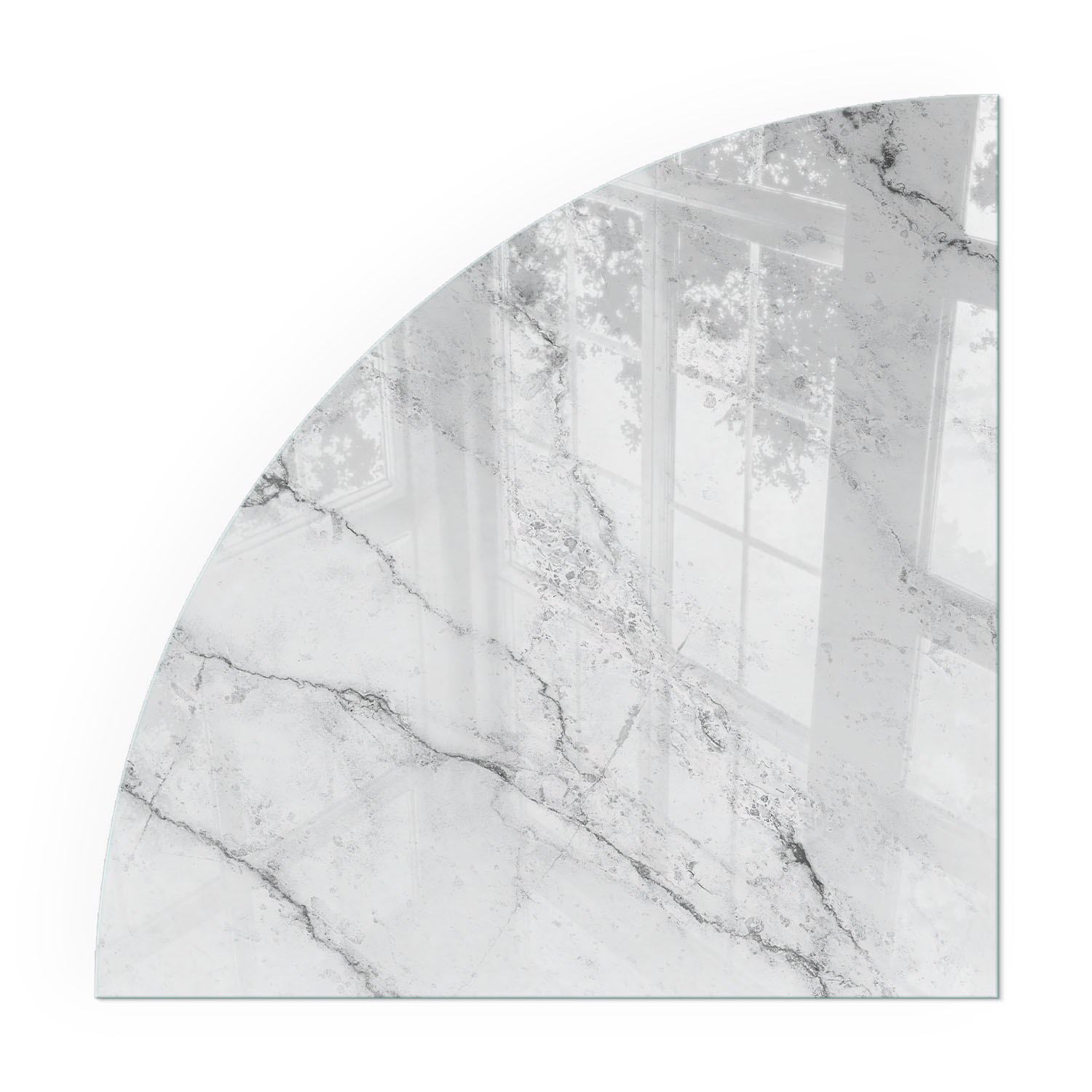 GLASPLATTE für Kamin 100x100 cm - Weiß, Glas (100/100/0.4cm) - TULUP