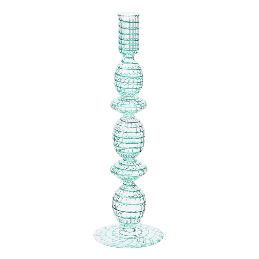 KERZENHALTER Glass wirbel hellblau l 28 cm - Hellblau, Glas (8.89/27.94/8.89cm) - Pip Studio