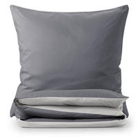 WENDEBETTWÄSCHE Ebba 200/220 cm 2 mal 40/80 cm, Grau und Hellgrau - Hellgrau/Grau, Textil (200/220cm) - Blumtal