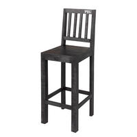 BARSTUHL - Mangoholz Schwarz - Mango massiv - Schwarz, Holz (45/120/45cm) - home24