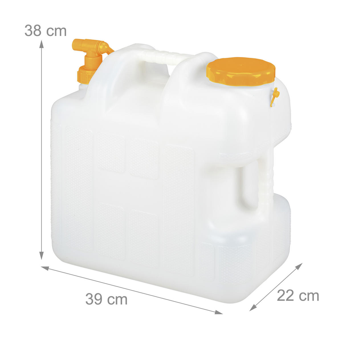 WASSERKANISTER - Weiß, Kunststoff (25L) - Relaxdays