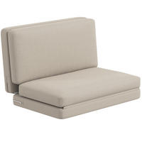 BODENSOFA aus Polyester, 3-in-1 klappbar als Sessel & Schlafmatratze, 120/275/10 cm, Beige - Beige, Textil (120/10/275cm) - Redom