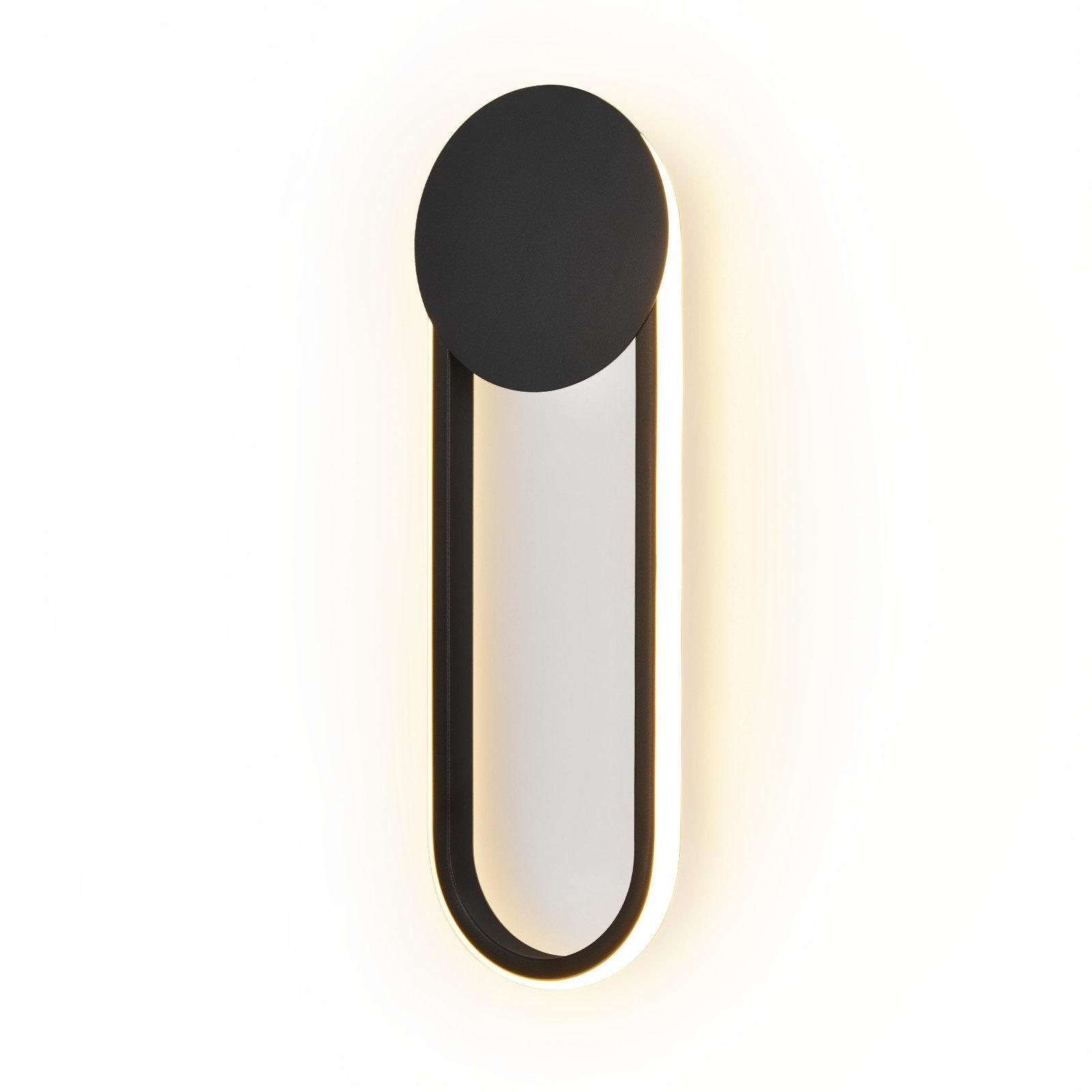 LED WANDLEUCHTE FRANKS II 41.5/14/4 cm - Schwarz, Metall (14/4/41.5cm) - Nettlife