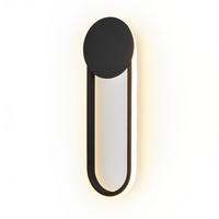 LED WANDLEUCHTE FRANKS II 41.5/14/4 cm - Schwarz, Metall (14/4/41.5cm) - Nettlife