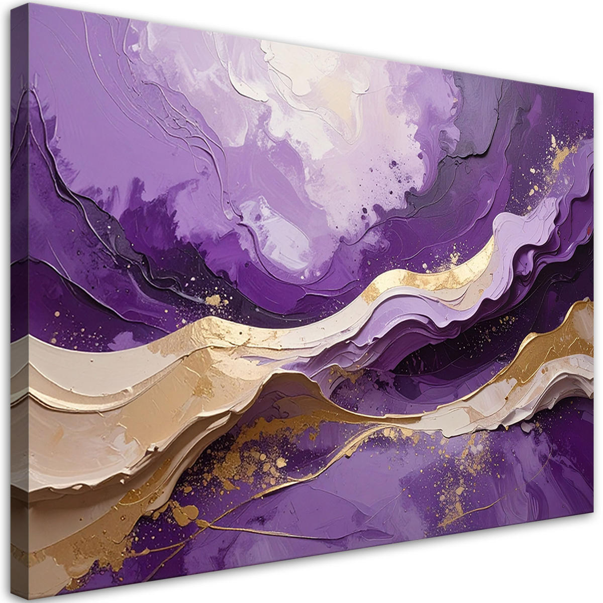 LEINWANDBILD Abstraktion 120x80cm - Lila, Textil (120/80cm) - Feeby