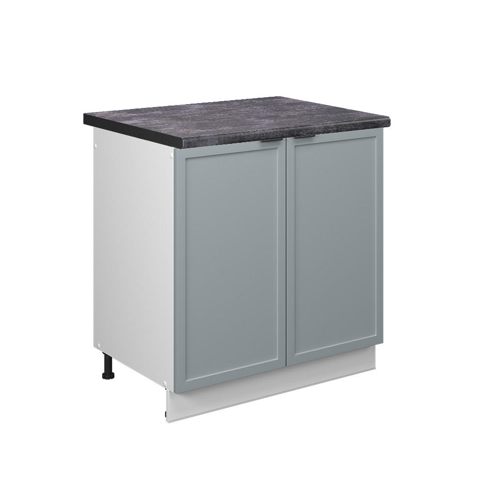 SPÜLENUNTERSCHRANK Fame-Line Hellblau-grau 80 cm, AP Anthrazit - Blaugrau/Weiß, Holzwerkstoff (80/82/60cm) - Vicco
