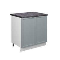 SPÜLENUNTERSCHRANK Fame-Line Hellblau-grau 80 cm, AP Anthrazit - Blaugrau/Weiß, Holzwerkstoff (80/82/60cm) - Vicco