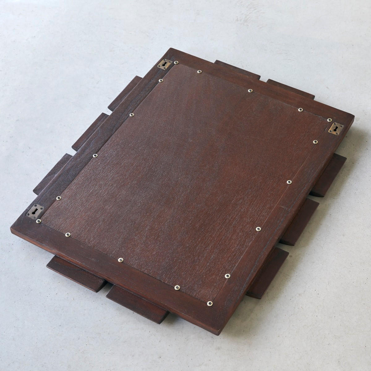 SPIEGEL Isaac Braun aus Dunkles Mindiholz - Braun, Holz (68/85/4cm) - Tikamoon