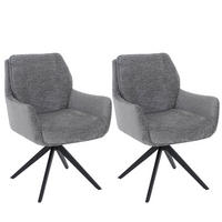 ESSZIMMERSTUHL Grau 2er-Set - Grau, Metall (61/88/61cm) - MCW