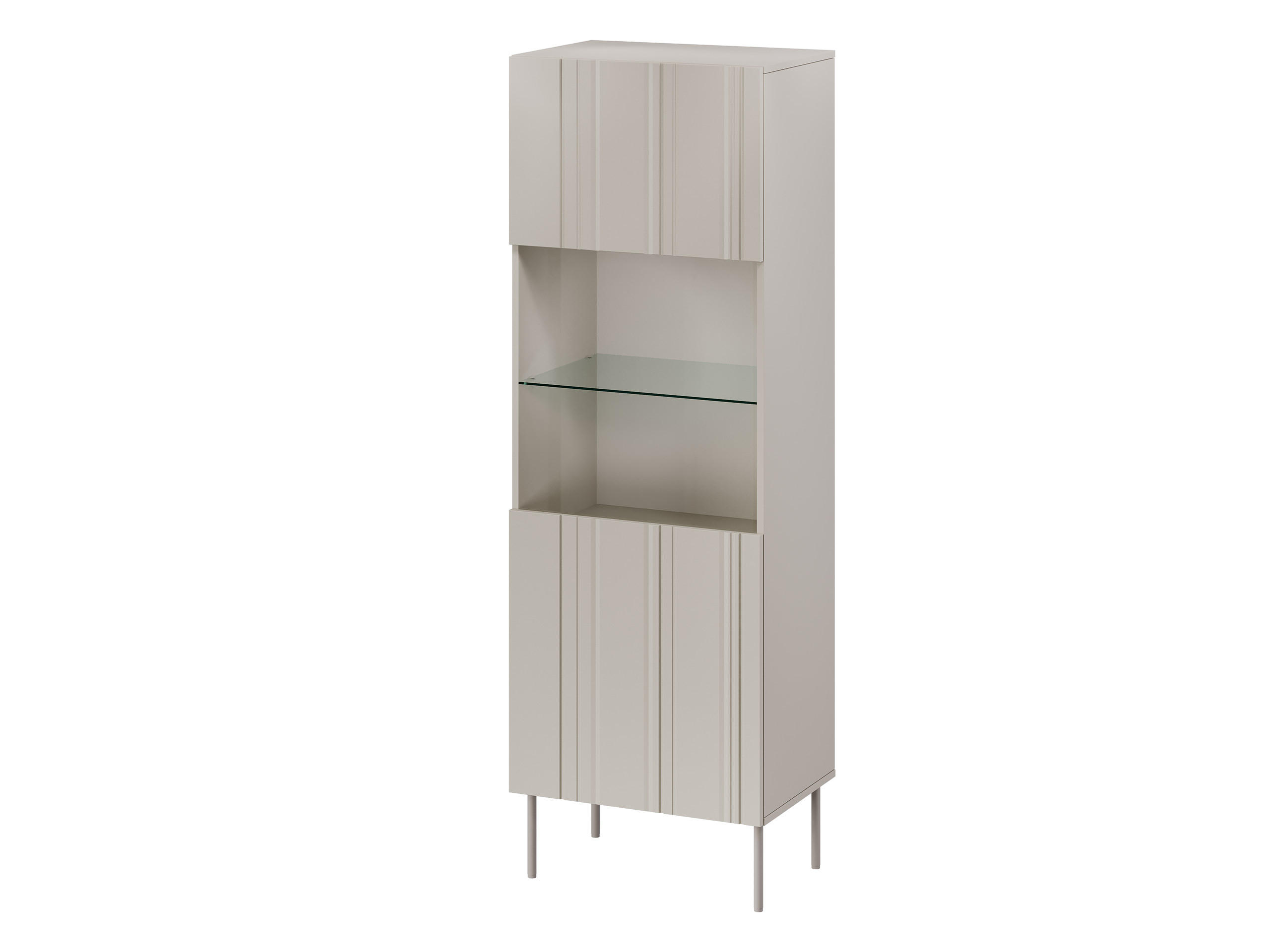 VITRINE Isla 60 - Beige, Holzwerkstoff/Metall (60/180/42cm) - MIRJAN24