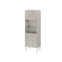 VITRINE Isla 60 - Beige, Holzwerkstoff/Metall (60/180/42cm) - MIRJAN24