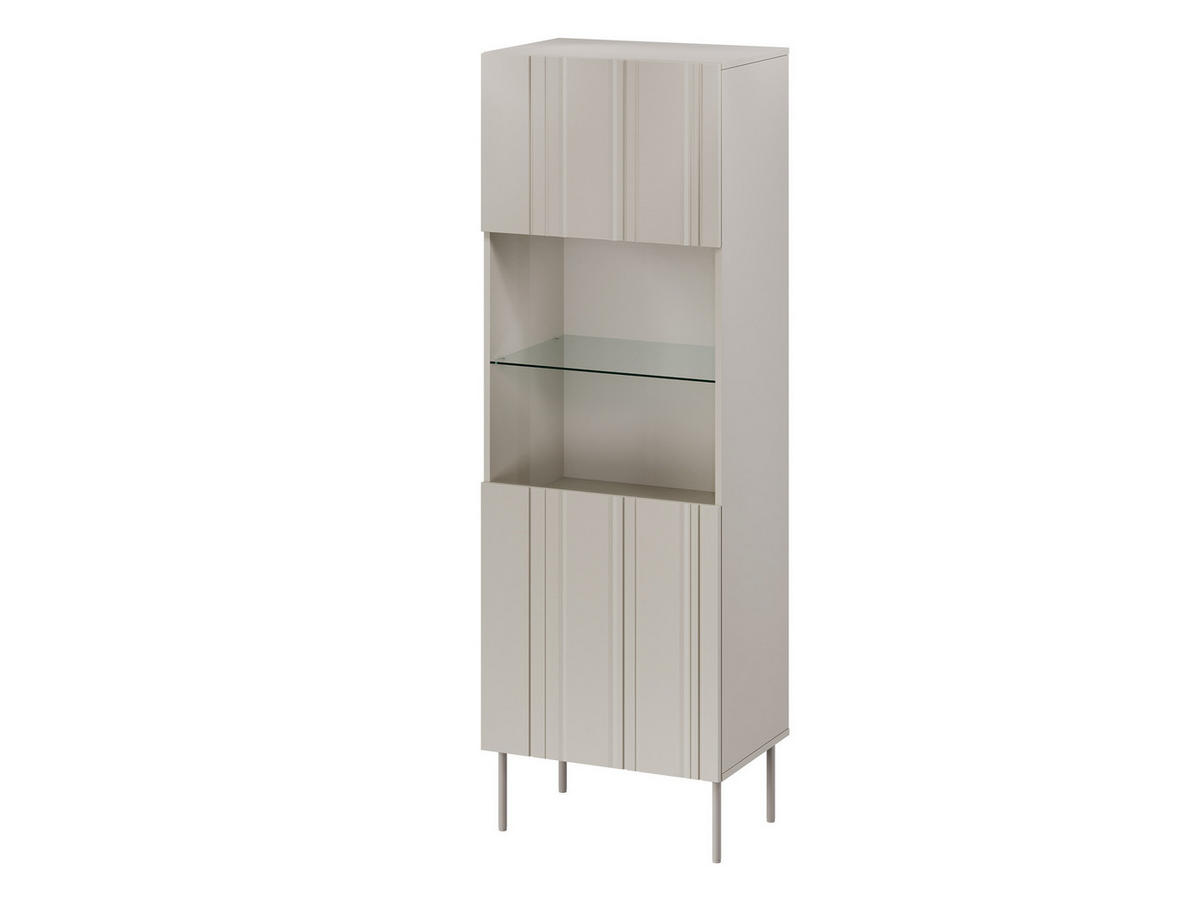 VITRINE Isla 60 - Beige, Holzwerkstoff/Metall (60/180/42cm) - MIRJAN24