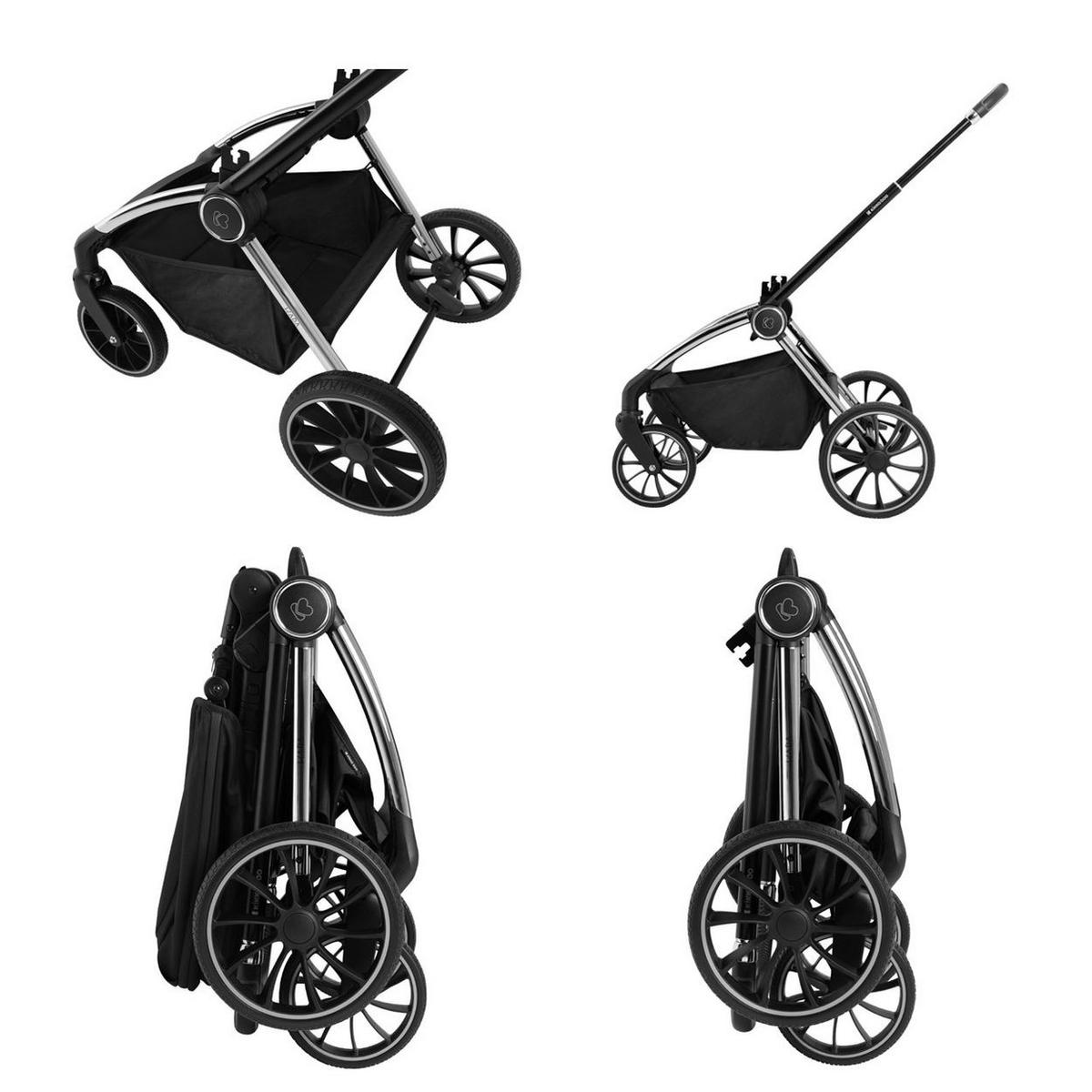 KOMBIKINDERWAGEN Kara 2 in 1 dunkelgrün Babywanne, Sportsitz, Wickeltasche, Federung - Grün, Metall (79/61/105cm) - Kikka boo