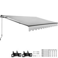 GELENKARMMARKISE Ornella,inkl. Wandhalterung,hellgrau - Hellgrau, Kunststoff (300/41/250cm) - tectake