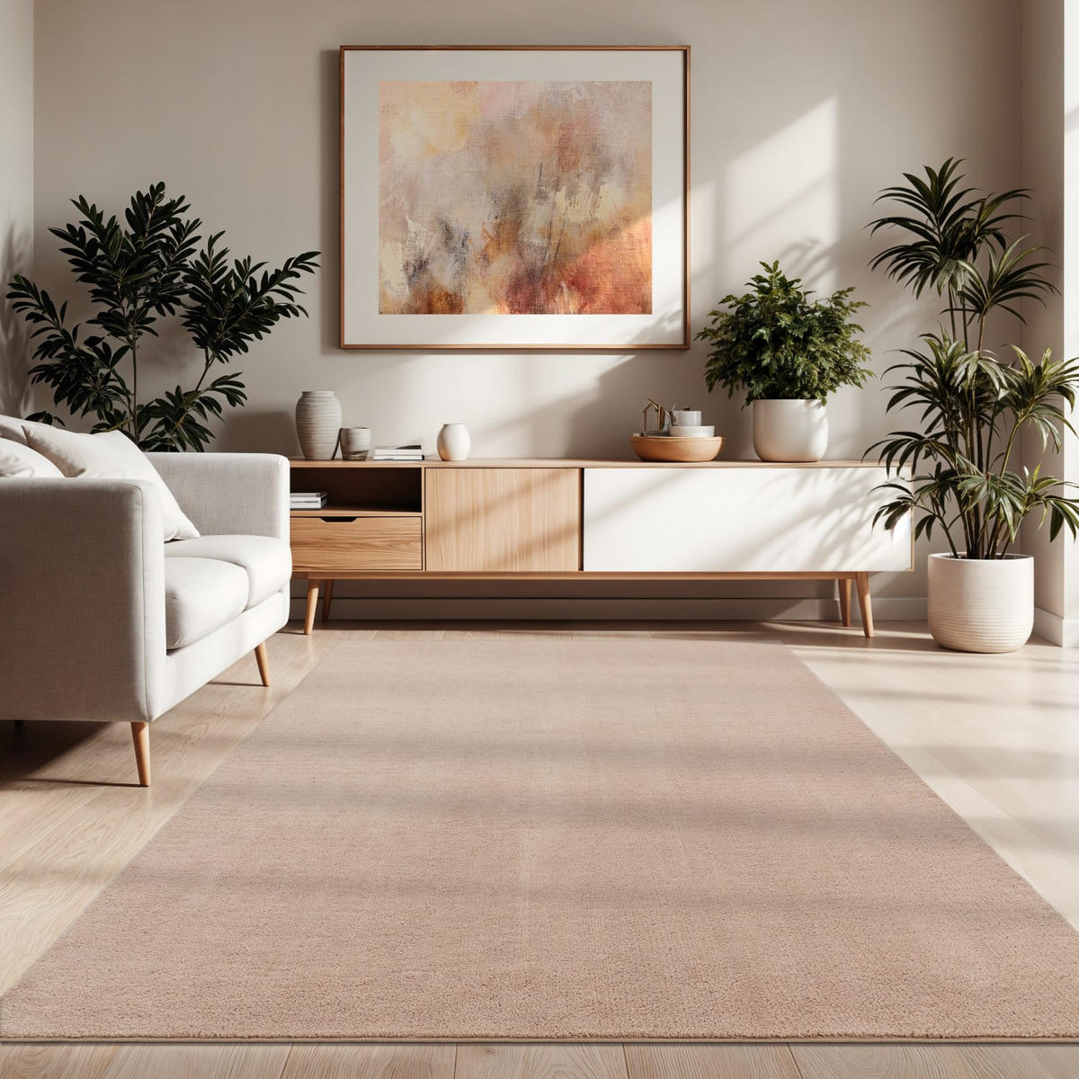 KURZFLORTEPPICH 100/200 cm Cadiz 630 - Beige, Kunststoff (100/200cm) - Paco Home