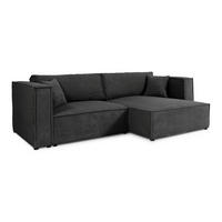 SOFA Jimmy 3 Sitzplätze Schwarz - Schwarz, Holz (245/77/148cm) - Petits-meubles
