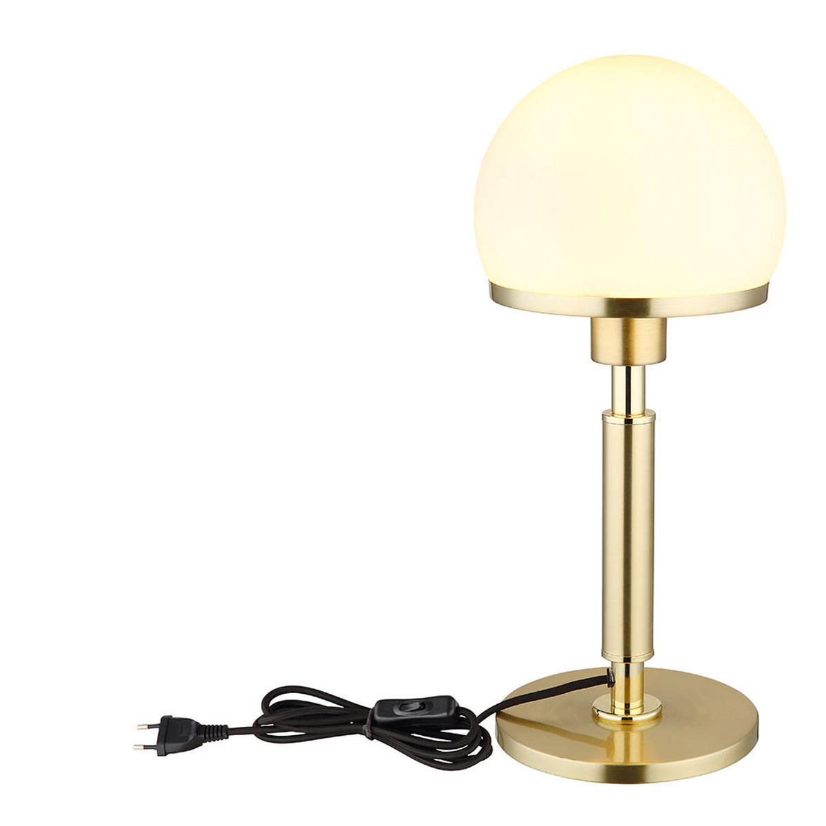 TISCHLEUCHTE Metall Messing Opalglas - Messingfarben, Glas (18/18/40cm) - Globo Lighting