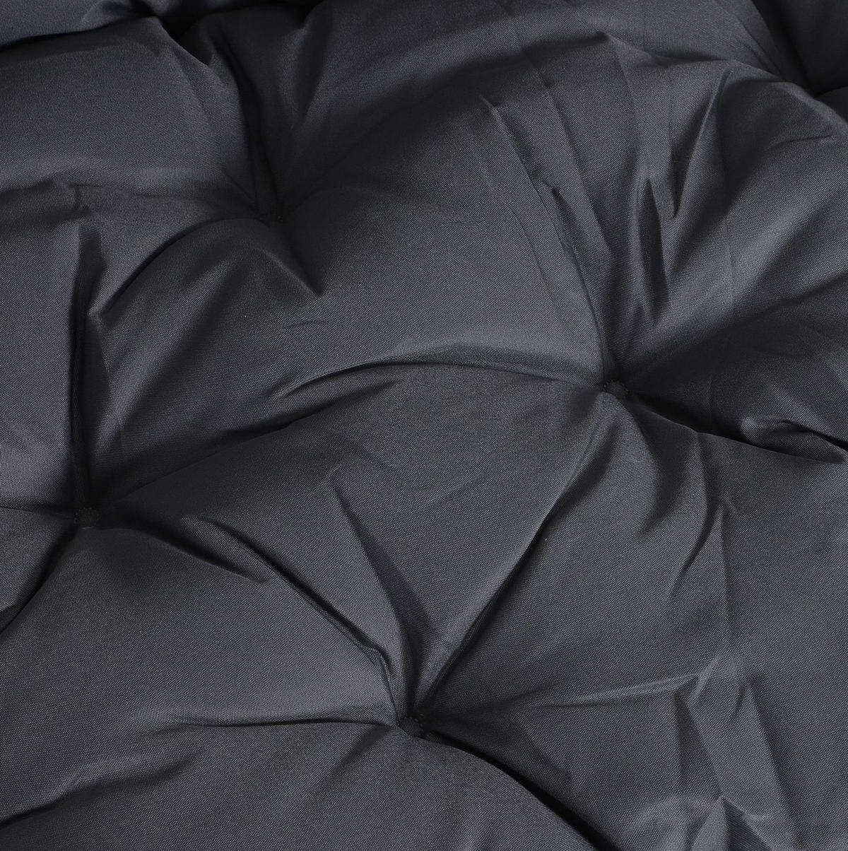 BANKAUFLAGE aus Polyester 100x98x8 cm in Dunkelgrau mit 6 Bändern - Dunkelgrau, Textil (98/8/100cm) - Modfu