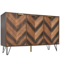 SIDEBOARD mit 3 Türen 120 cm Particle Board Natural - Braun, Holzwerkstoff (120/76.5/38cm) - Meubliv