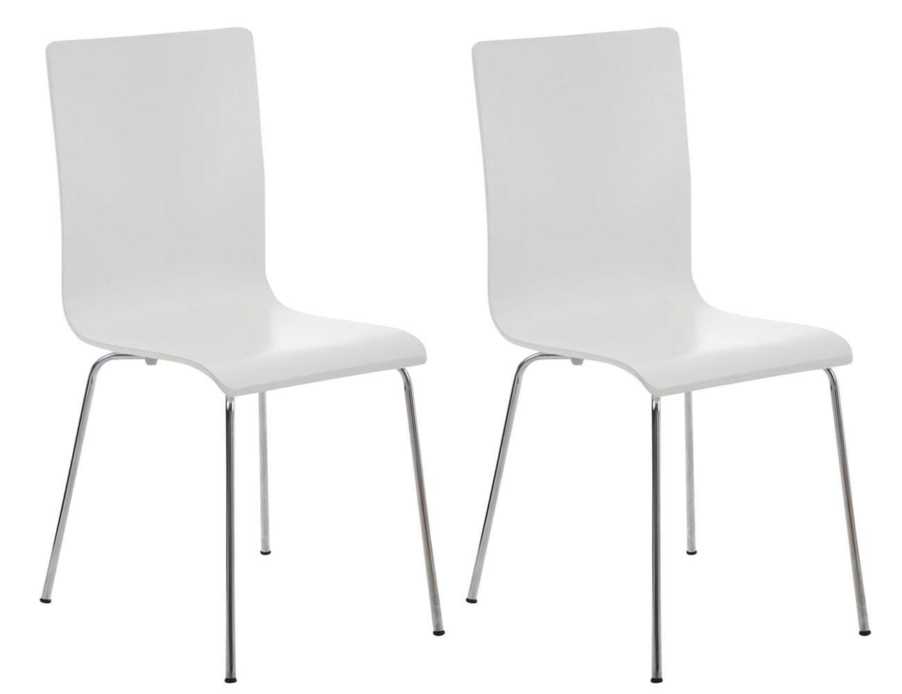 CLP Besucherstuhl Weiß 43x87x47 cm
