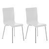 BESUCHERSTUHL 2er Set Holz weiß - Weiß, Holz/Metall (43/87/47cm) - CLP