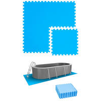 POOLMATTEN 3,8m² 16 EVA Matten 50 cm Blau - Blau, Kunststoff (50/50cm) - eyepower