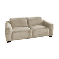 SOFA FINN Cremeweiß Cord - Creme/Schwarz, Kunststoff/Textil (210/80/107cm) - KAWOLA