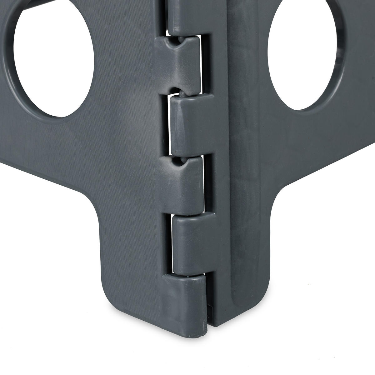 KLAPPHOCKER - Anthrazit, Kunststoff/Textil (39/39/32cm) - Relaxdays